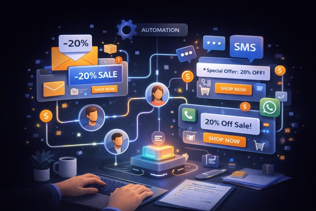 email/sms/whatsapp services