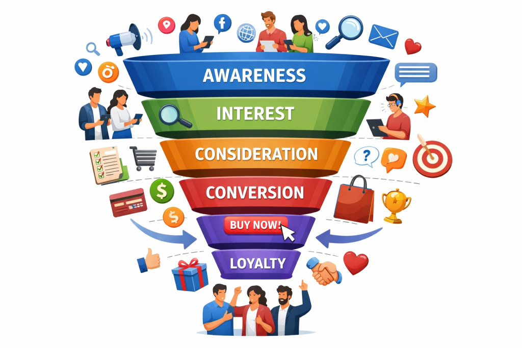 Modern marketing funnel